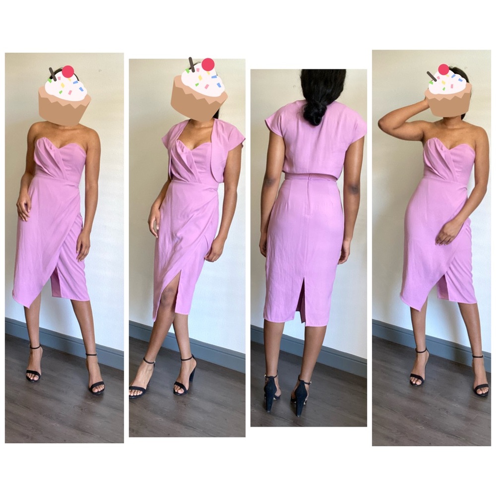 Pink/Lilac two-piece ASOS midi dress